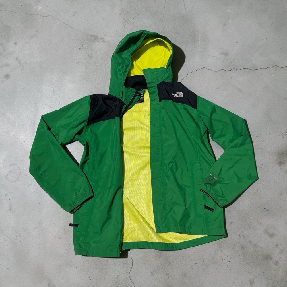 The North Face Hyvent Green/Black Rain Windbreaker Jacket Coat Mens Size: XL
